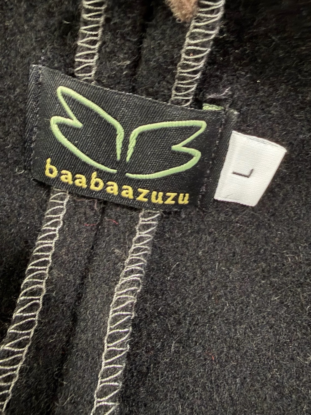 Baabaazuzu Wool Patchwork Vest large handmade USA - Picture 8 of 10